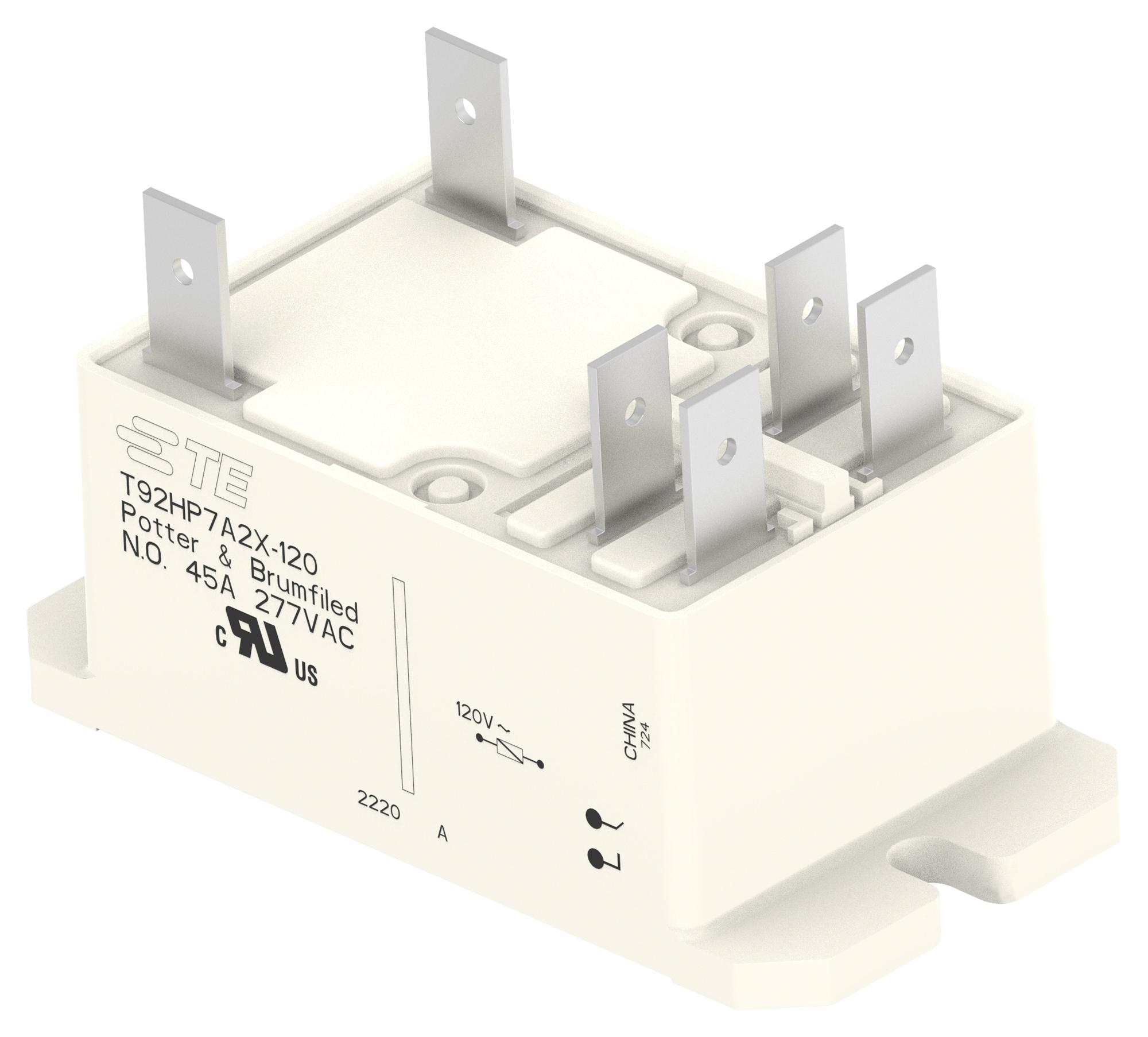 Potter & Brumfield Relays / Te Connectivity 7-1423008-2 Power Relay, Dpst-No, 120Vac, Panel