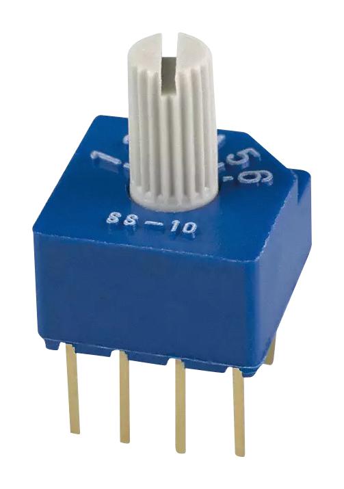 NIDEC Components Ss-10-16Sp-L-Ae Rotary Switch, 1P, 6 Pos, 0.1A, 5Vdc