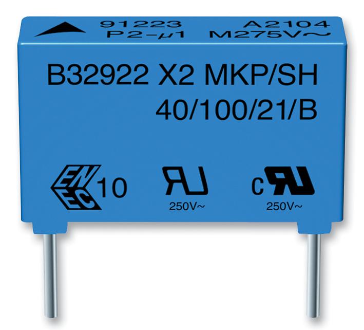 EPCOS B32922C3224M003 Suppression Capacitor, 0.22Uf, Class X2, 305V