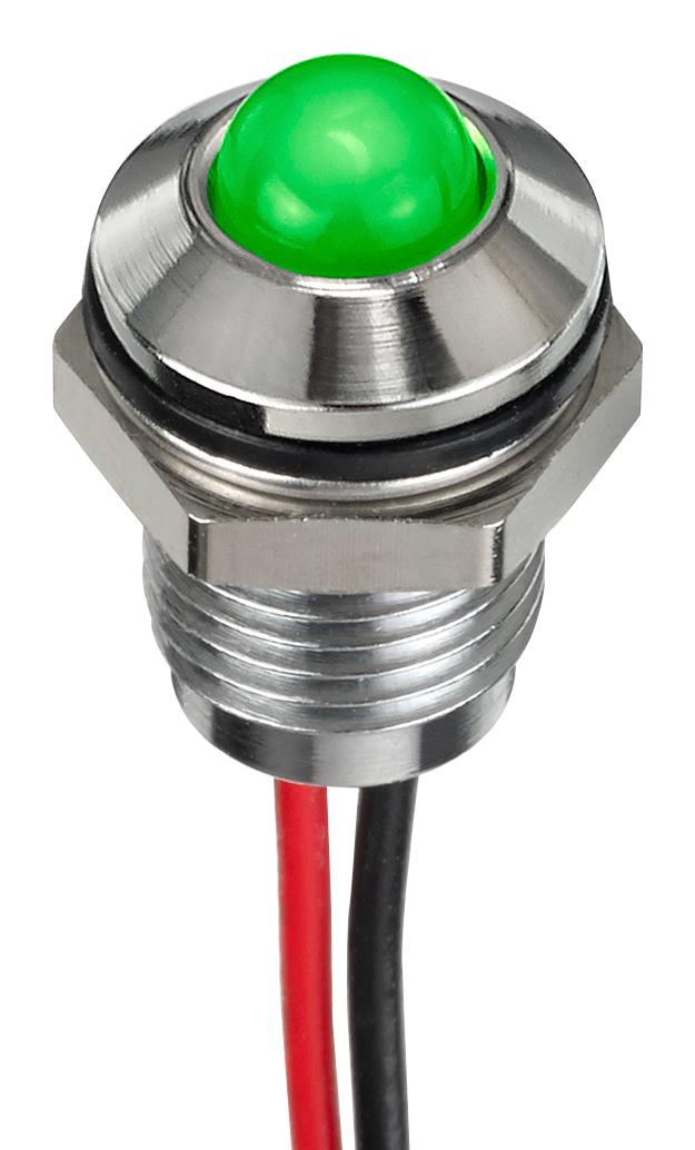 APEM Q6P5Cxxhg12E Led Panel Indicator, Green, 6mm, 12Vdc