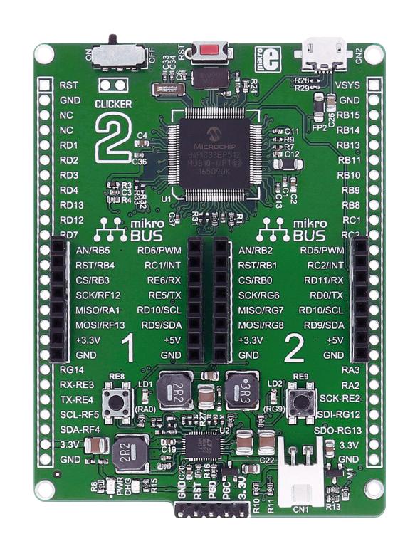 MikroElektronika Mikroe-2567 Development Board, Pic33 Mcu