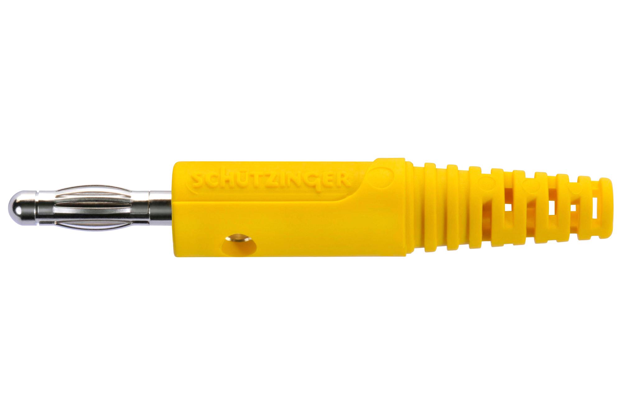 Schutzinger Fk 8 S NI / Ge Connector, Banana, Plug, 32A, Yellow, Screw