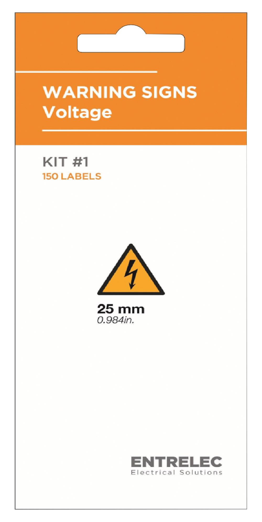 Entrelec TE Connectivity Lb-Kit-Warning-25-150 Label, Warning, 25X21.9mm