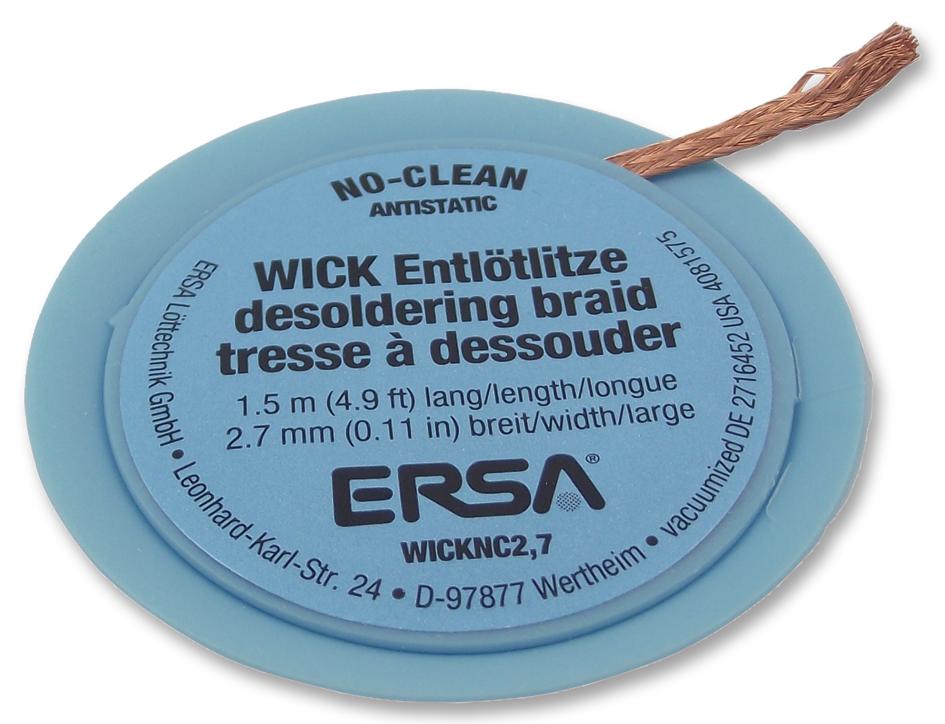 Ersa 0Wicknc2.7/sb Desoldering Braid, 2.7mm, 1.5M