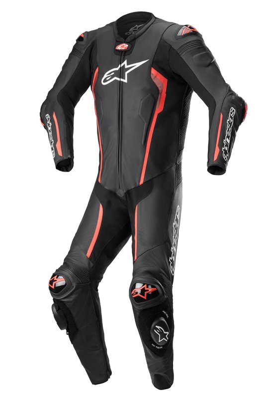 Alpinestars Missile V2 Leather Suit 1 Pc Black Red Fluo Size 48