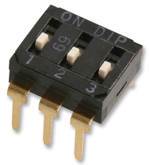 Omron A6D-3100 By Omz Dip Switch, Spst, 0.03A, 30Vdc, Tht