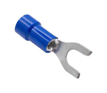 Mueller Electric Bu-191440020 Crimp Terminal, Fork, #8, Blue, 14Awg