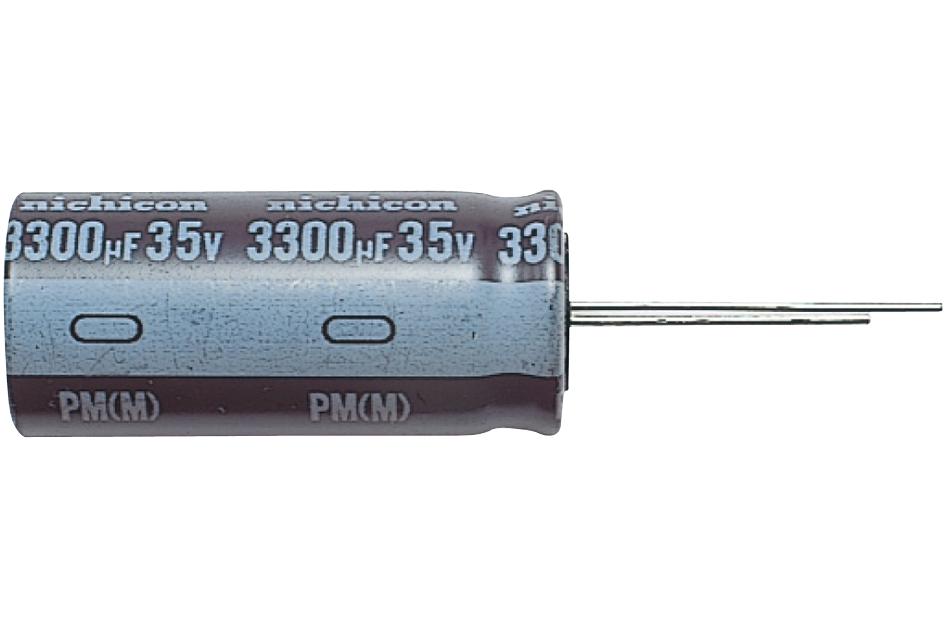 NIchicon Upm1A222Mhd1To Aluminum Electrolytic Capacitor, 2200Uf, 10V, 20%, Radial