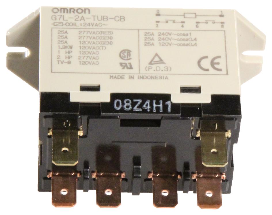 Omron Electronic Components G7L-2A-Tub-Cb-Ac24 Relay, Dpst-No, 277Vac, 25A