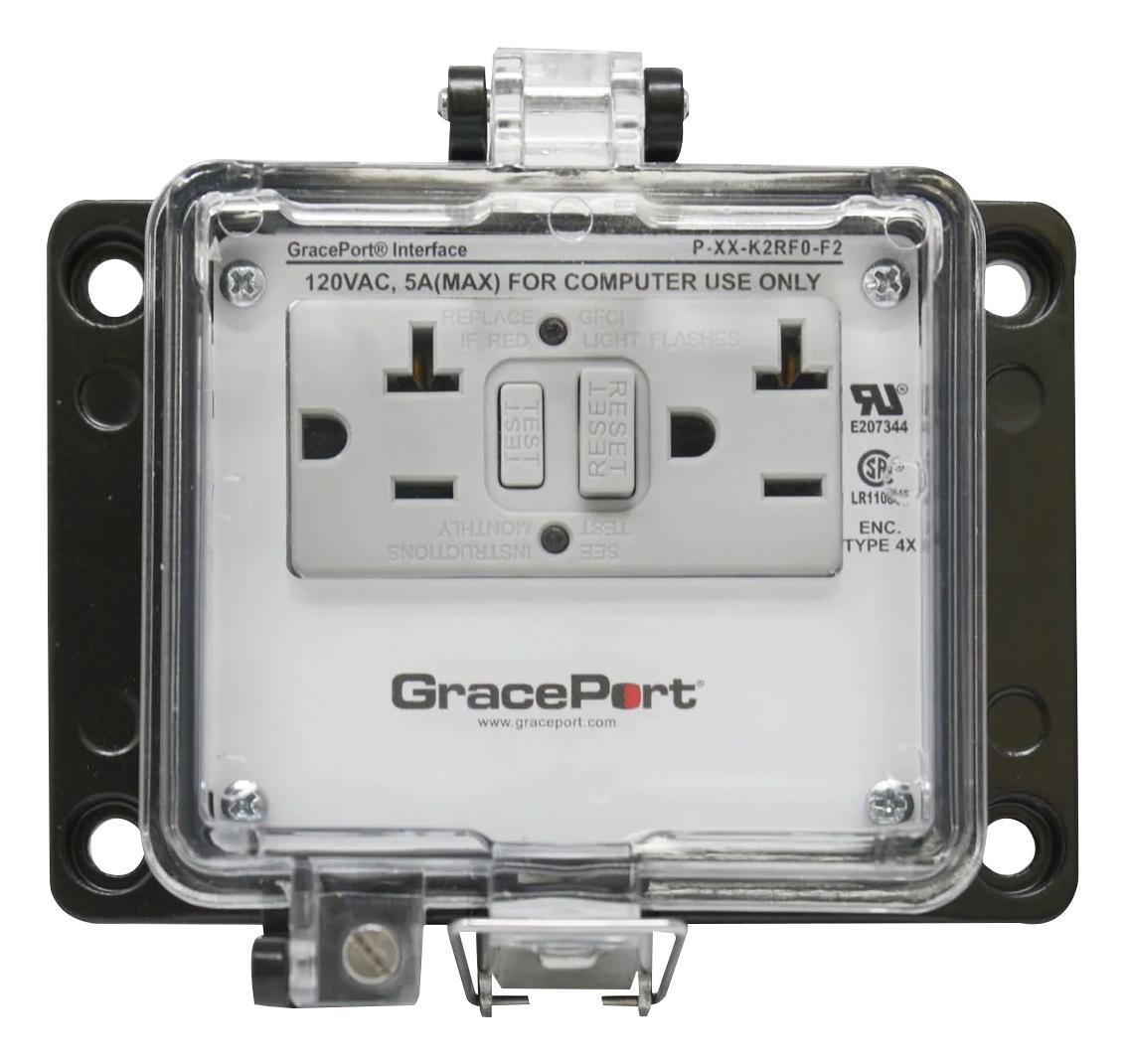 Grace Technologies P-Xx-K2Rf0-F2 Interface Connector, 2Port, Aluminum