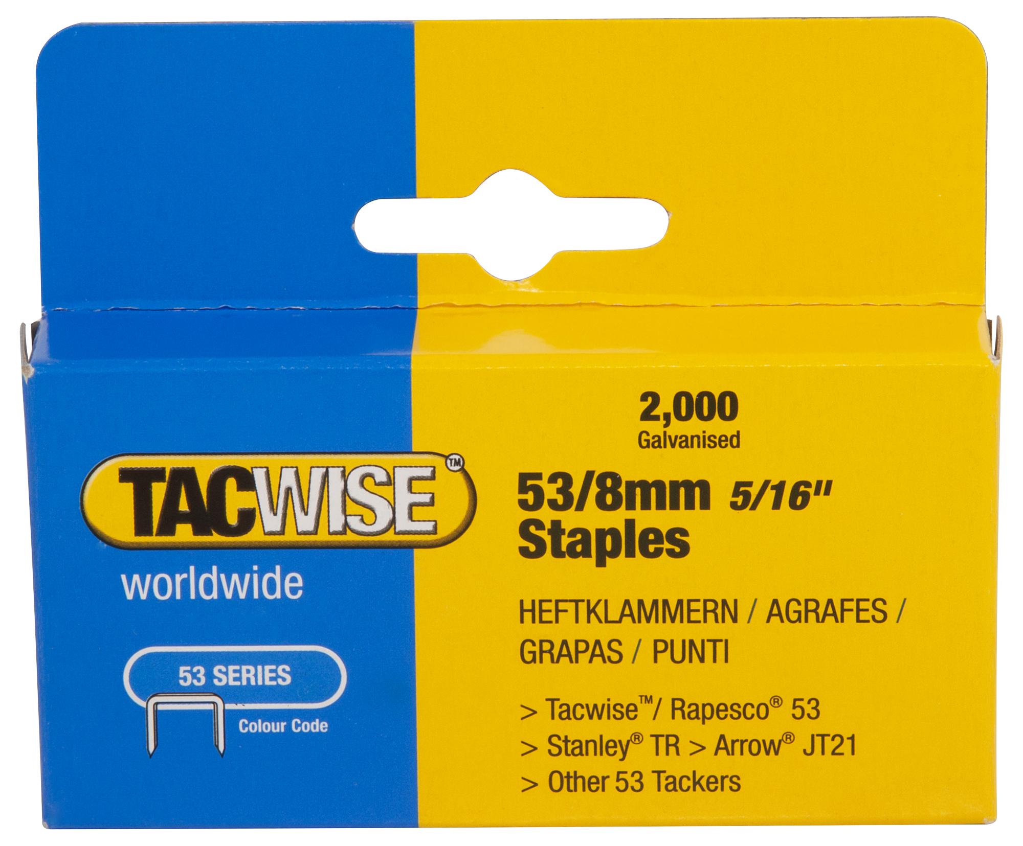 Tacwise Plc 0336 6mm Staples (Pk 2000)