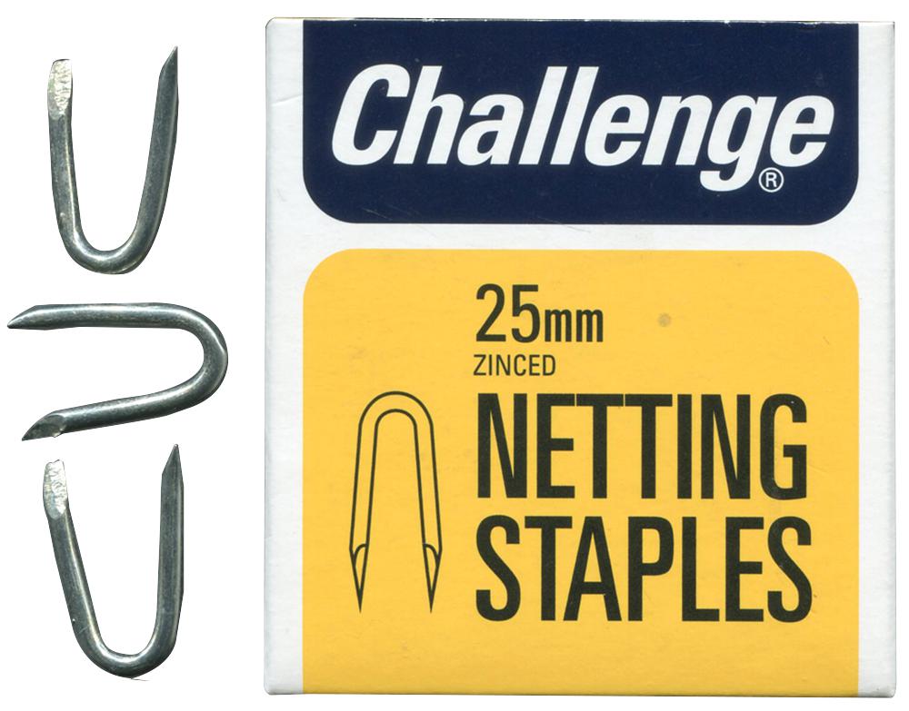 Challenge 12024 Netting Staples Zinced, 25mm (225G)