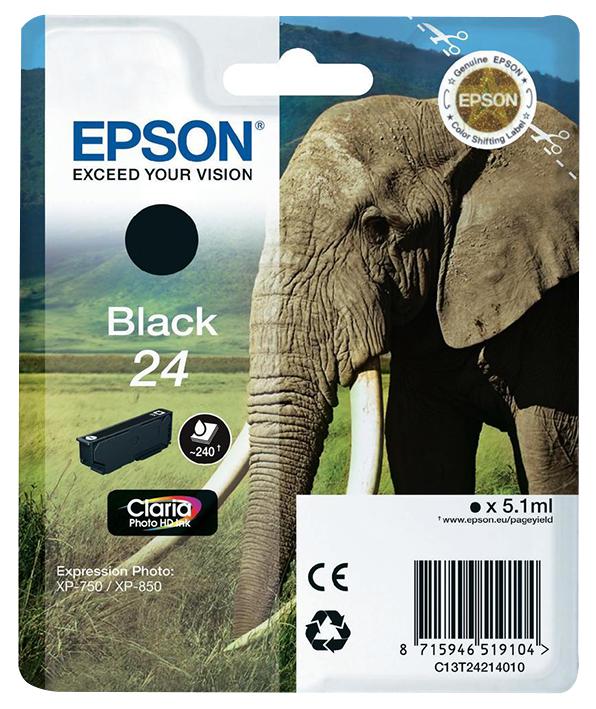 Epson C13T24214010 Ink Cartridge, T2421, Black, Epson