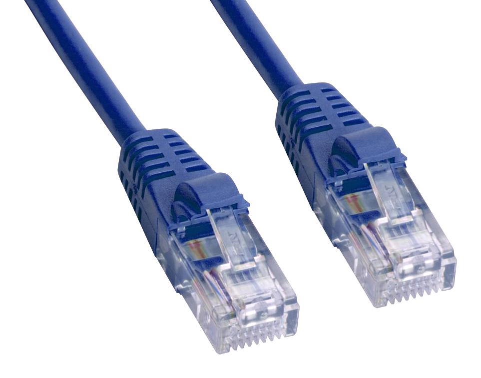 Amphenol Cables on Demand Mp-5Xrj45Unnb-007 Enet Cable, Cat5E, Rj45 Plug-Plug, 7Ft