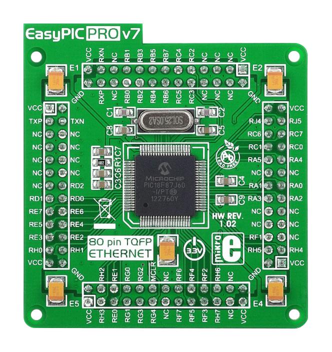 MikroElektronika Mikroe-1000 Add-On Board, Pic18 Microcontroller