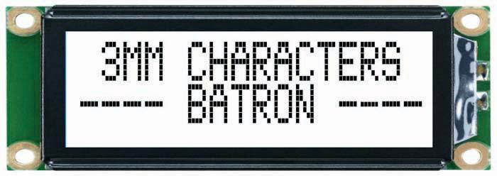 Batron Bthq21603V-Fstf-Led White Wc Lcd Module, 16X2, Transflective