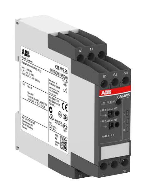 Abb 1Svr730670R0200 Insulation Monitor Relay, Spdt, 100Kohm