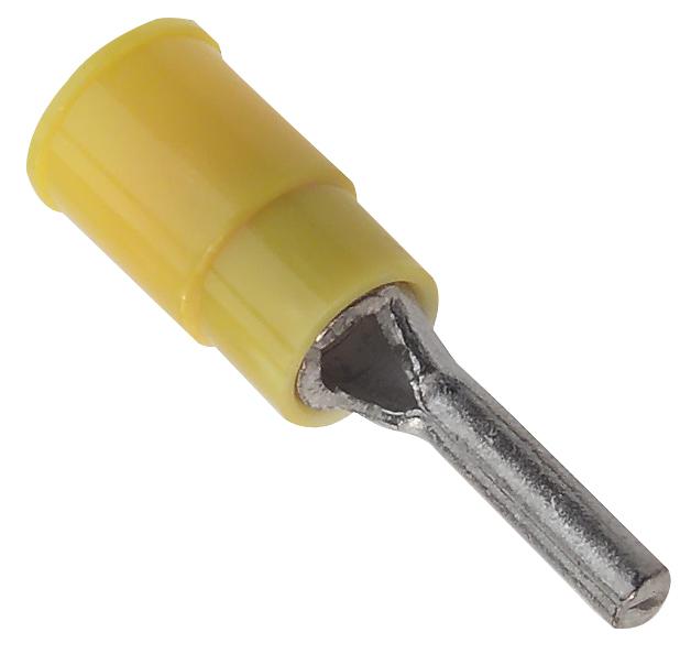 Multicomp Pro Mc29485 Terminal, Pin, 14 X 2.8mm, Crimp Yellow