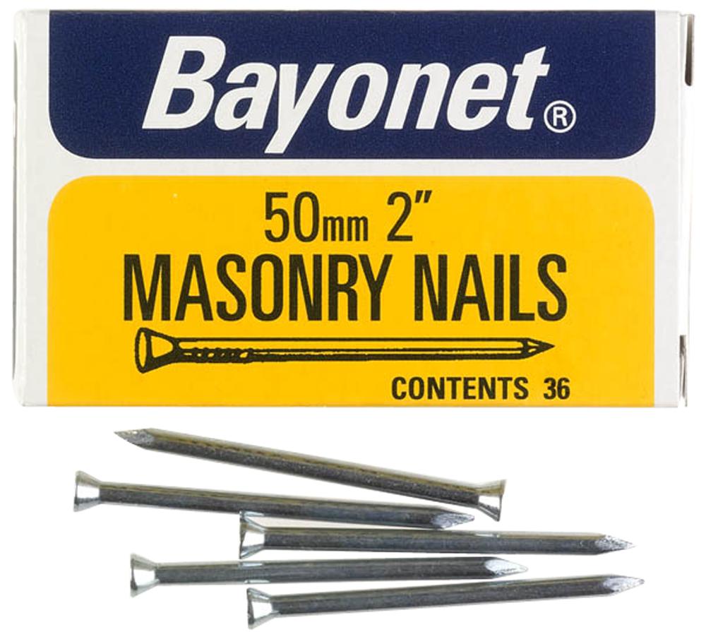 Challenge 12210 Masonry Nails Zinc Plated, 50mm (Pk36)