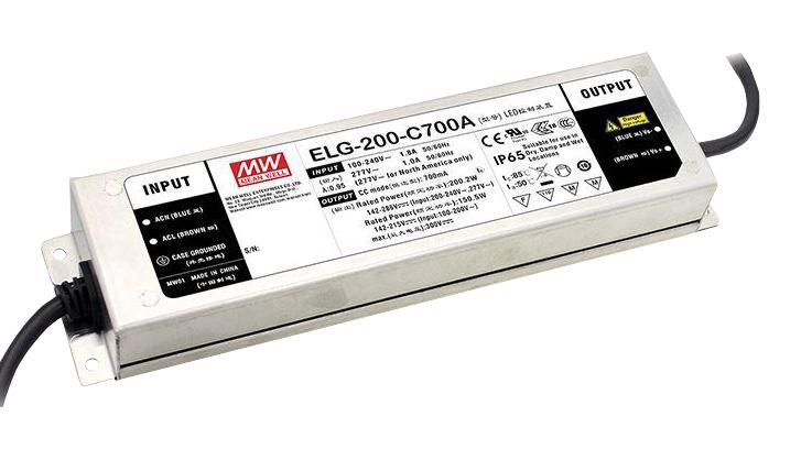 MEAN WELL Elg-200-C1400-3Y Led Driver, Constant Current, 198.8W
