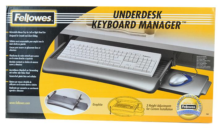 Fellowes 93804 Underdesk Keyboard Drawer, Fellowes