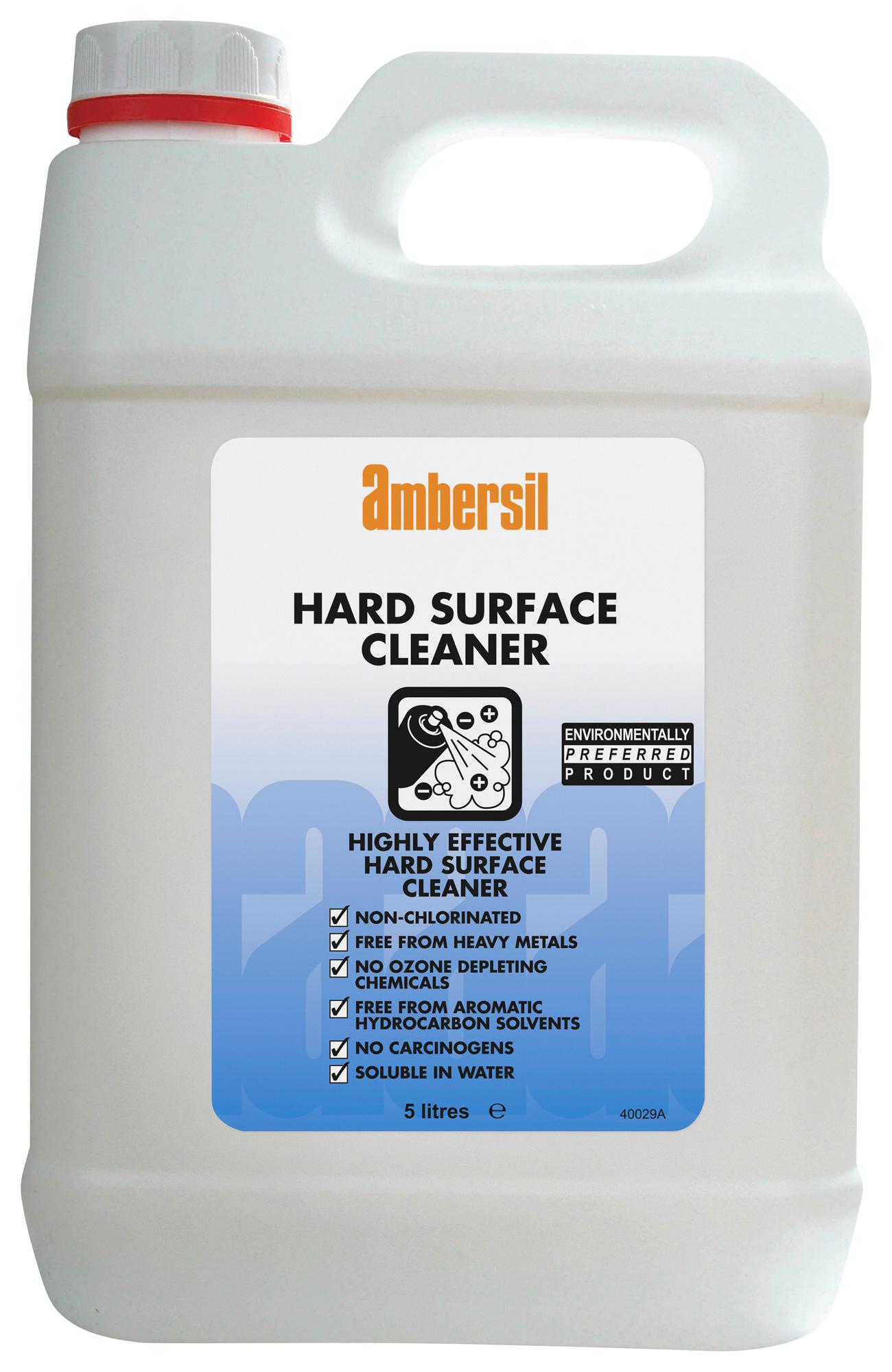 Ambersil Hard Surface Cleaner, 5Ltr Cleaner, Degreaser, Can, 5L