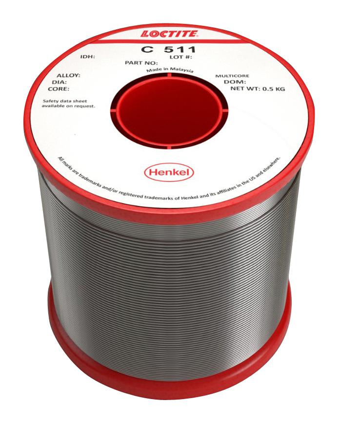 Multicore/loctite D620505 Solder Wire, Crystal 505, 0.71mm, 500G