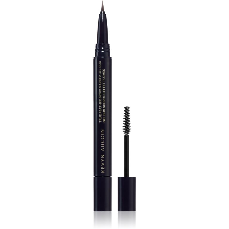 Kevyn Aucoin True Feather Brow Marker Gel Duo eyebrow pen with brush shade Brunette 0,4 ml
