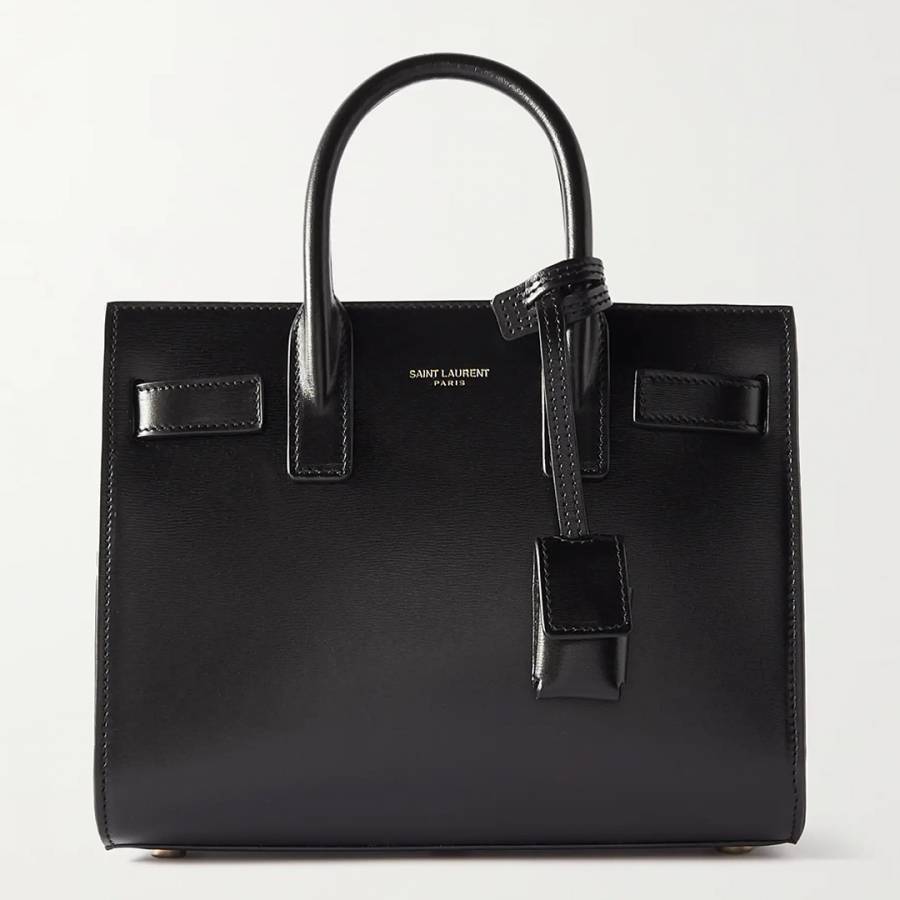 Black YSL Small Sac De Jour In Brushed Leather