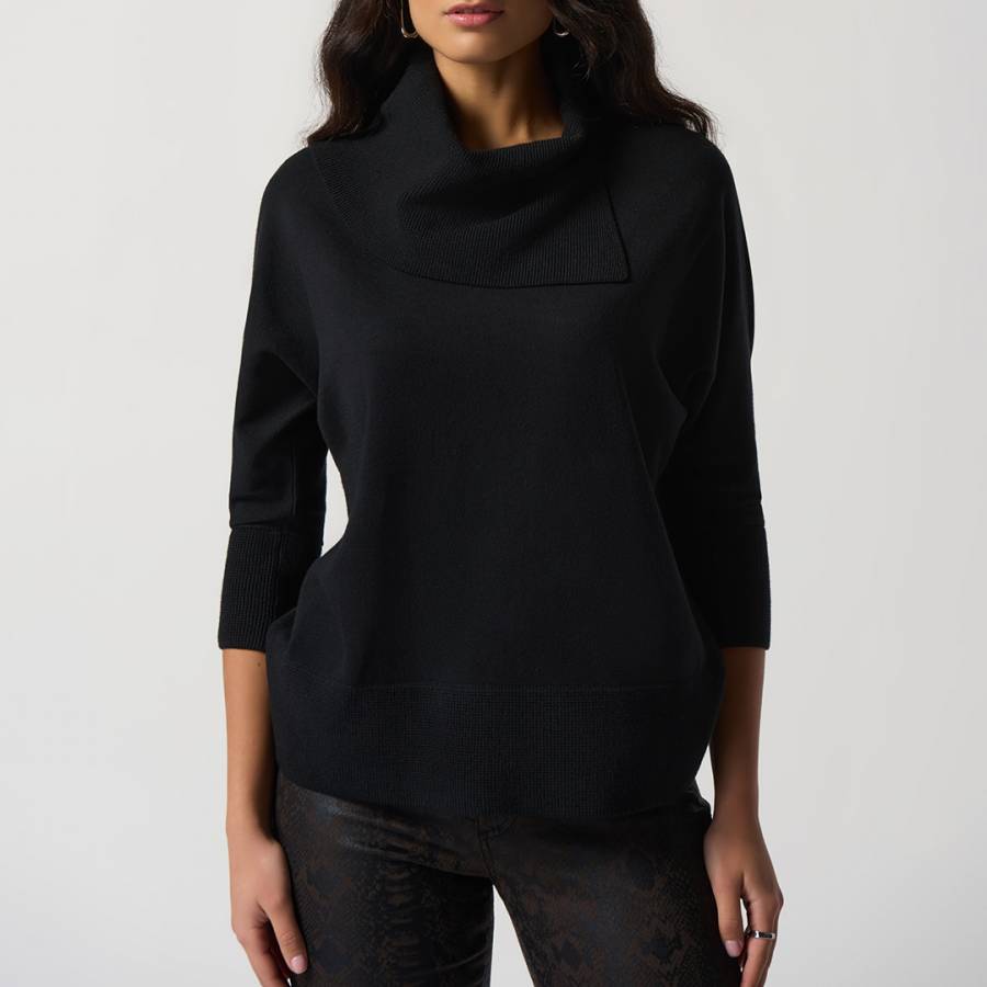 Black Asymmetrical Sweater Style
