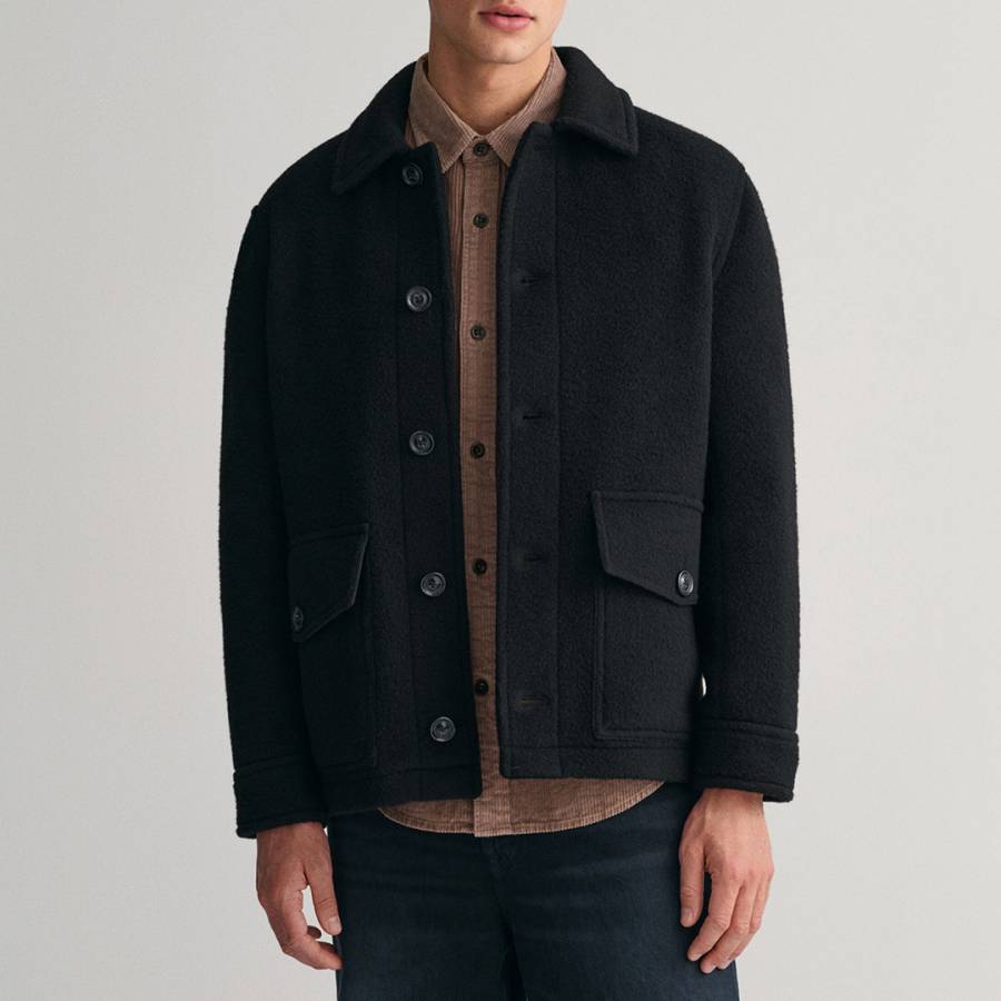 Black Short Wool Jacket