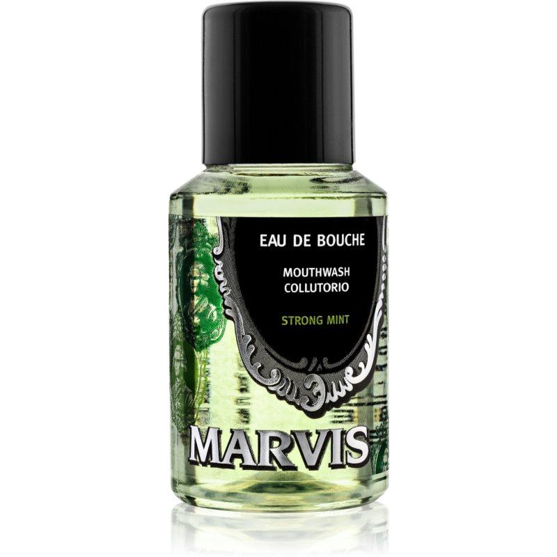 Marvis Strong Mint mouthwash for lasting fresh breath 30 ml