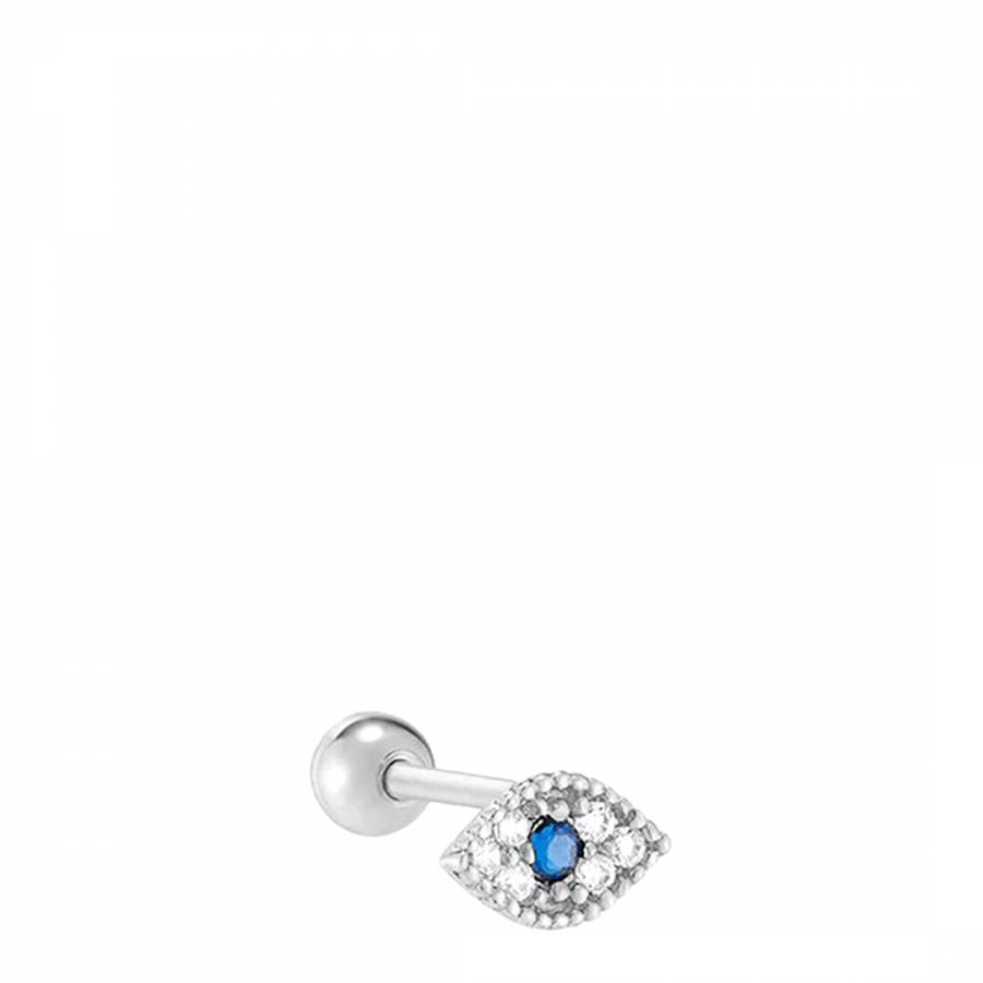 Sterling Silver Plated Stud Earrings with Swarovski Crystals