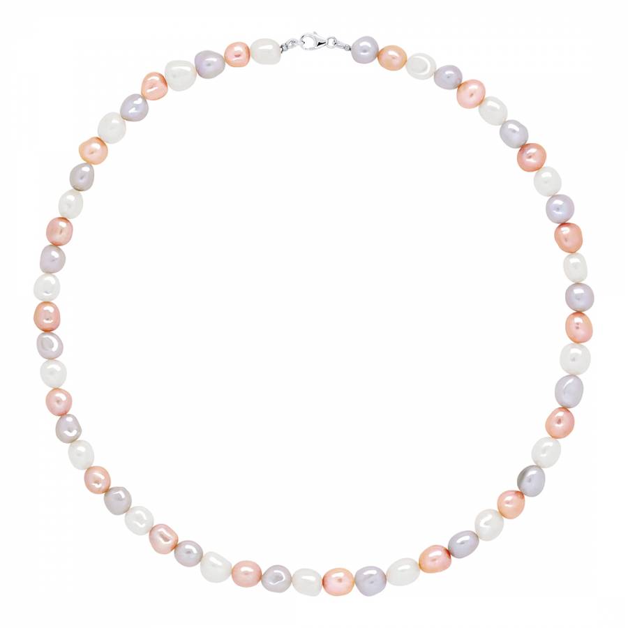 Multi Coloured Freshwater Pearl Necklace 8-9 mm