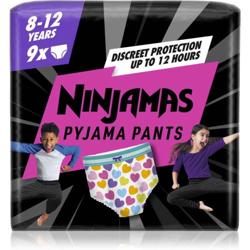 Pampers Ninjamas Pyjama Pants 27-43 kg Hearts 9 pc