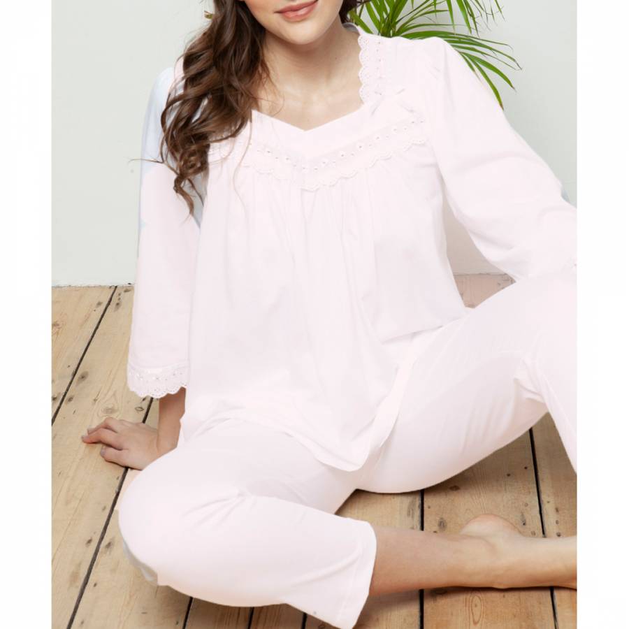 Pale Pink Wanita Pyjama Set
