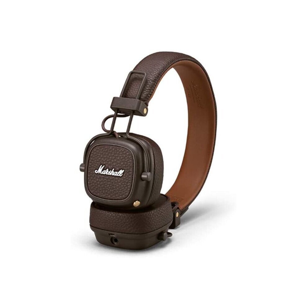 (Brown) Marshall Major IV On-Ear Bluetooth Headphone Standard Headphone
