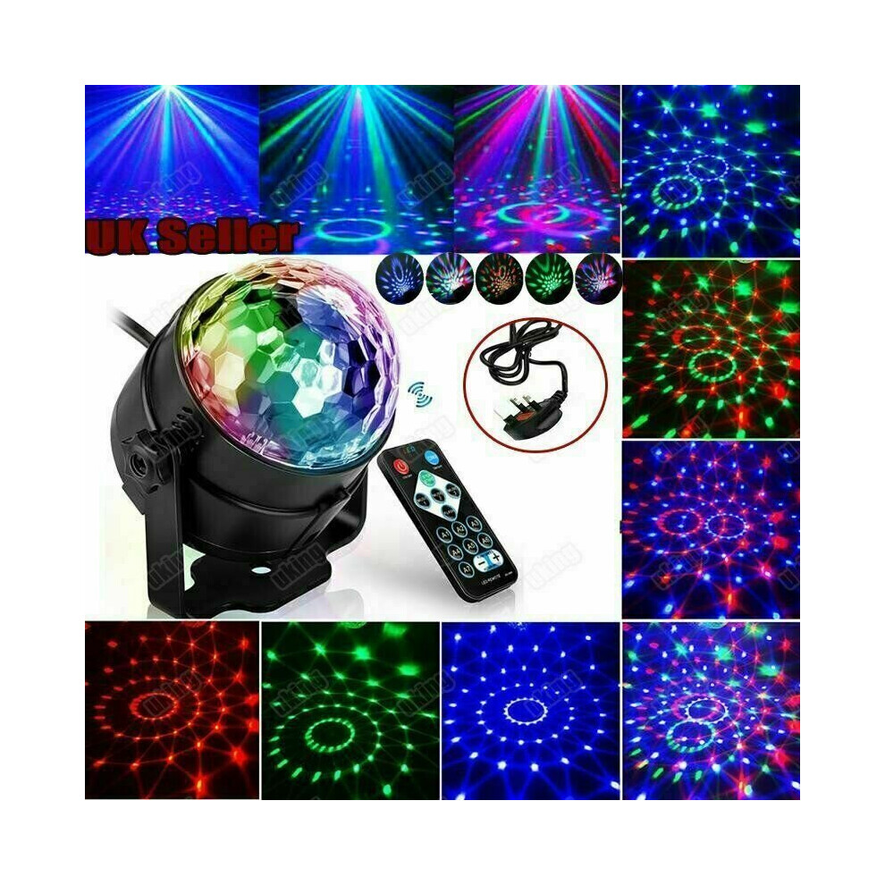 Disco Ball DJ Party Dance Club LED Stage Crystal Rotating Lighting