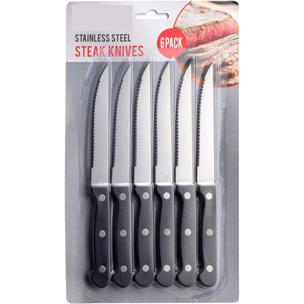 6 Steak Knife Set Dishwasher Safe Steak Knives Stainless Steak Knives