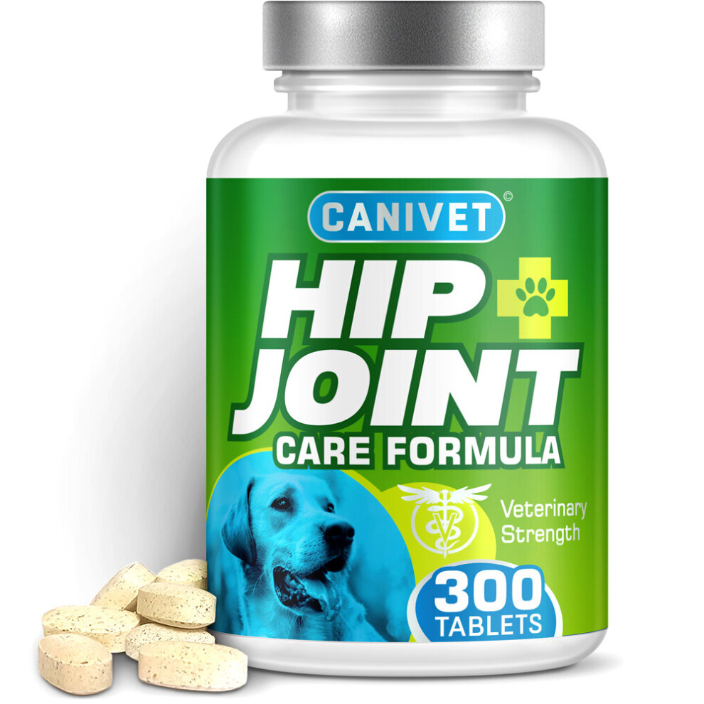 (300 Tablets) CANIVET Joint Supplements For Dogs - With Glucosamine and Chondroitin