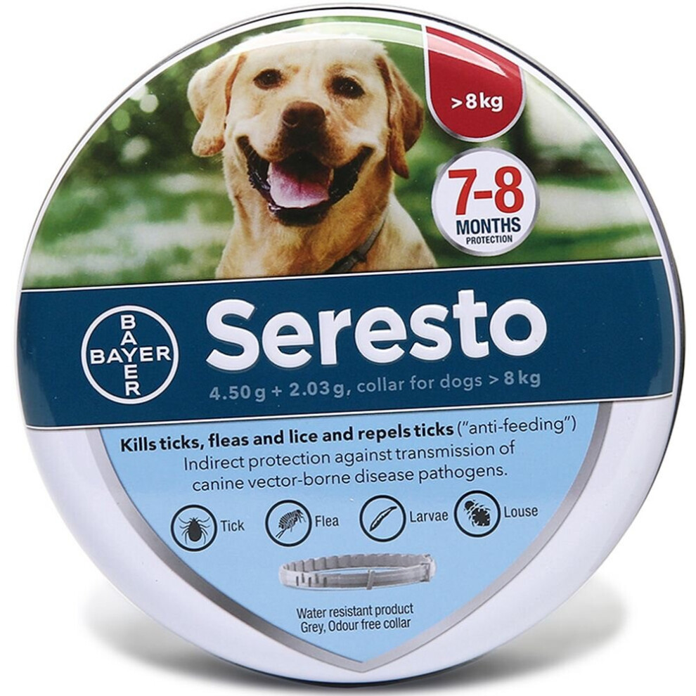 (Iron box for large dogs 70cm-8kg or more) seresto flea collar for kittens and dogs German pet worming collar
