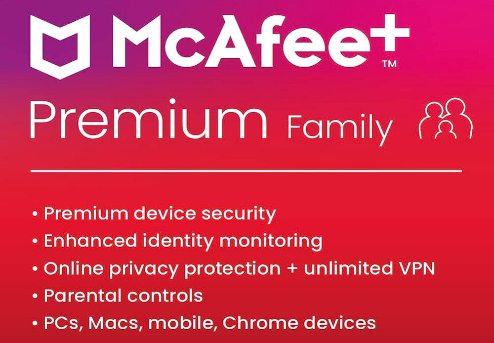 McAfee+ Premium Family Key (1 Year / Unlimited Devices)