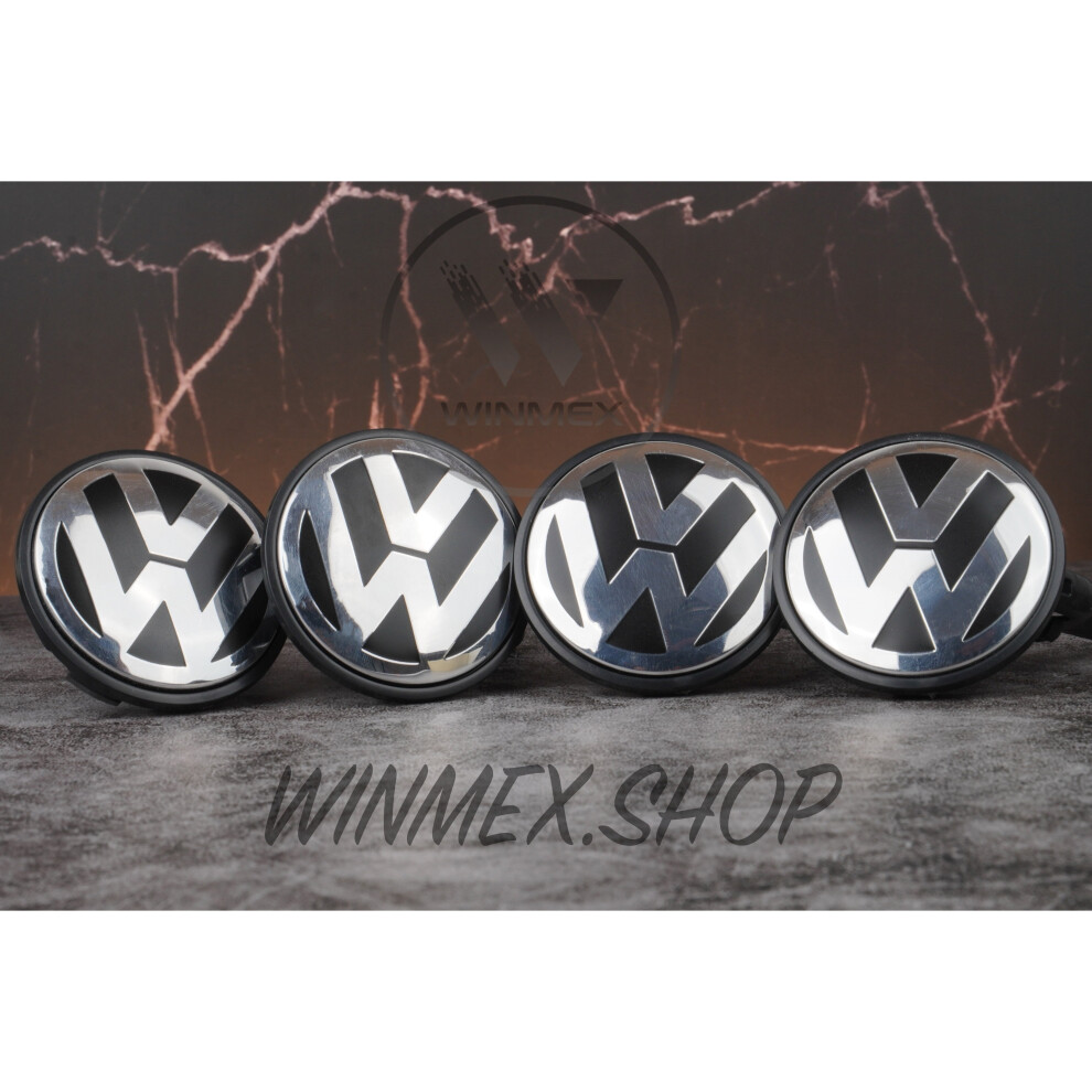 (VW 65mm) VW Wheel Centre Caps Fits Most Original VW Alloys