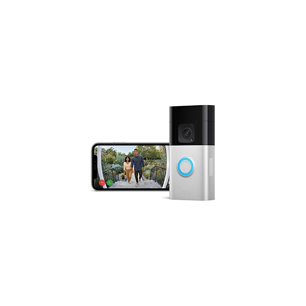 Ring Battery Video Doorbell Plus by Amazon | Wireless Video Doorbell Camera with 1536p HD Video, Head-To-Toe View, Colour Night Vision, Wi-Fi.