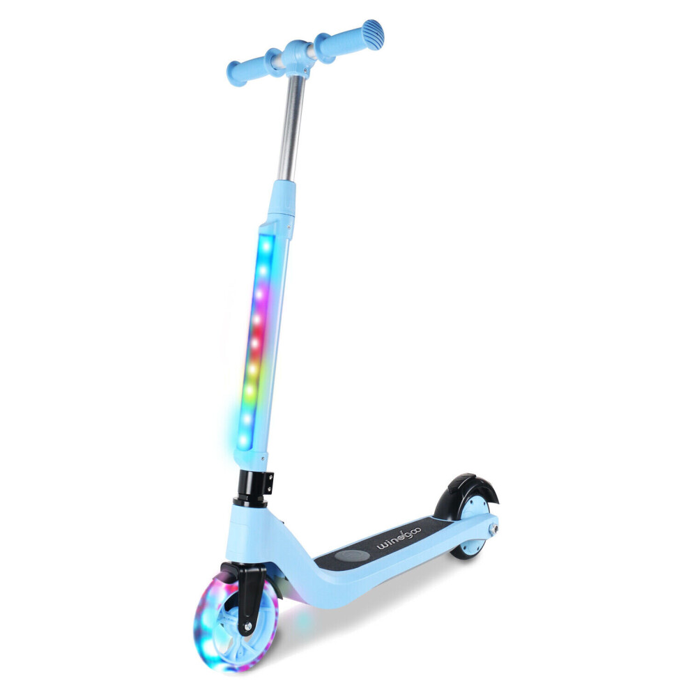(Blue) M1 Glow LED Electric Scooter for Kids E-Scooter