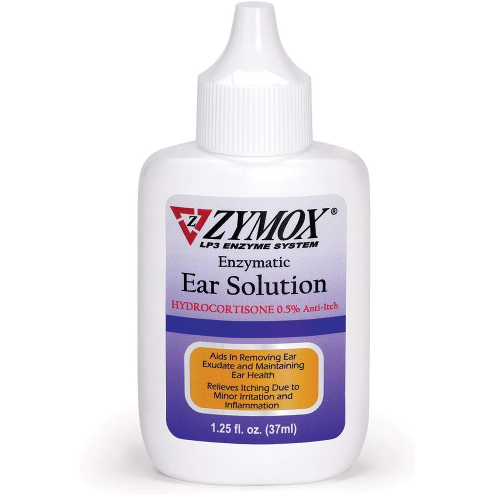 ZYMOX Enzymatic Ear Solution with 0.5% Hydrocortisone for Dogs & Cats
