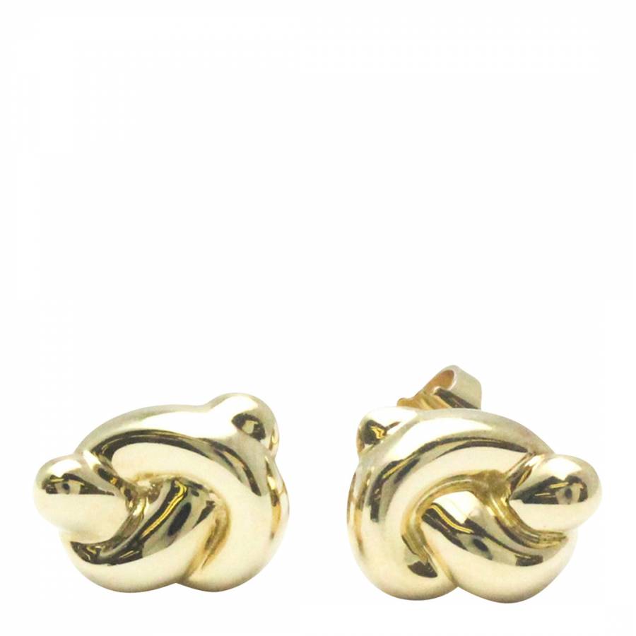 Yellow Gold Knot Earring