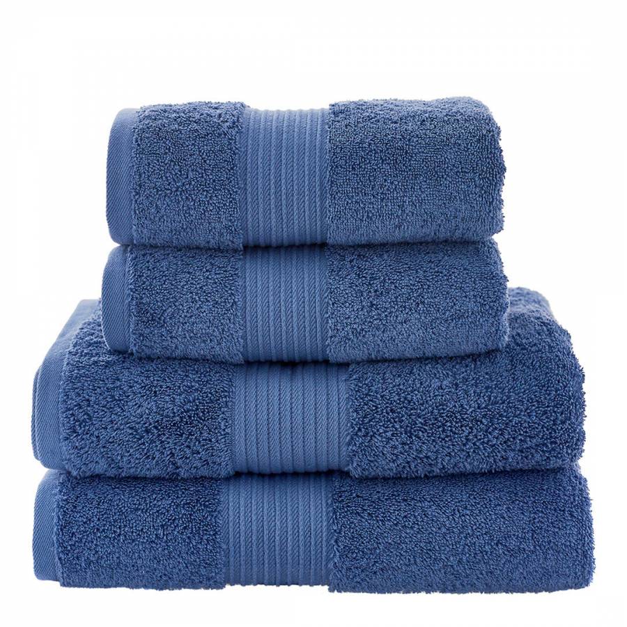 Bliss Pima 4 Piece Towels Bale Denim