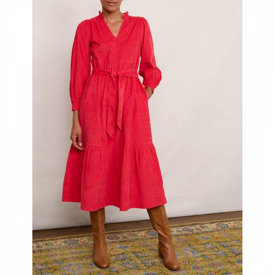 Red Nina Cord Dress