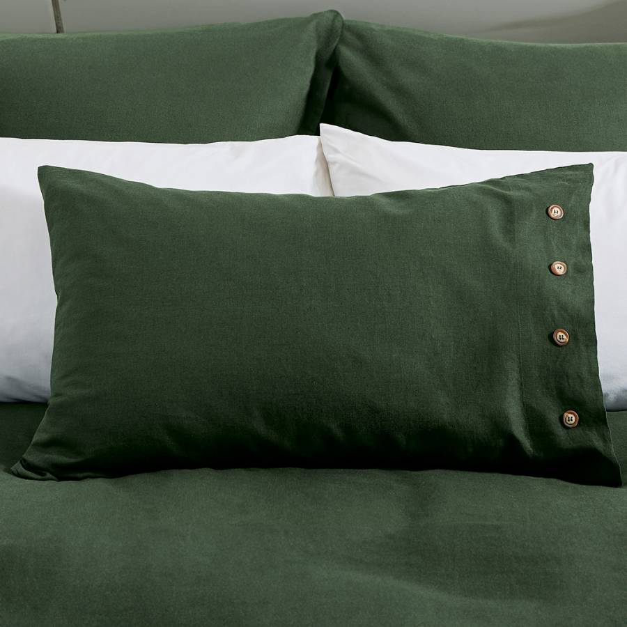 Linen Cotton Pillowcase Green